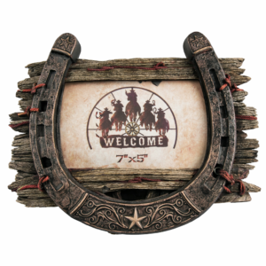 Porta-Retrato Ferradura Estilo Country – 7” x 5” (NOVO)
