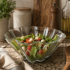 Tigela de Vidro Decorativa para Frutas, Saladas e Mesa Posta 21 x 10cm