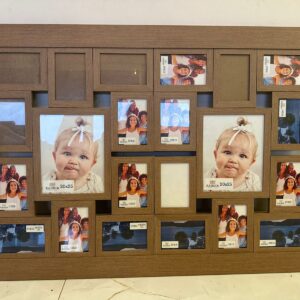 Painel de fotos Multifotos MDF e vidro 1,10x76cm