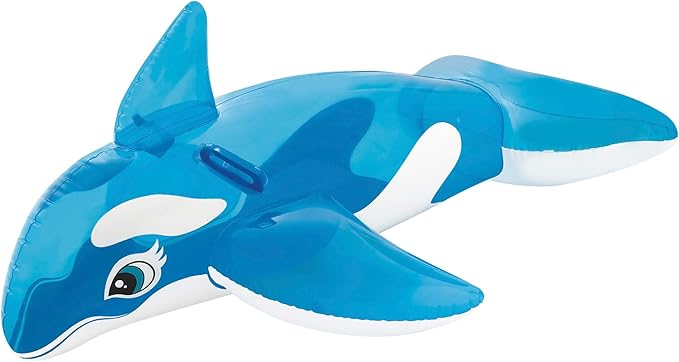 Boia Inflável Baleia PVC Resistente com Alças (Aprox. 169cm) - Imagem 3